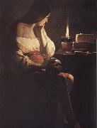 Georges de La Tour Magdalene of the Night Light France oil painting artist
